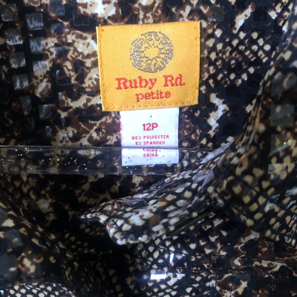 Ruby Rd. Brown And Black Patterned Garment - image 2